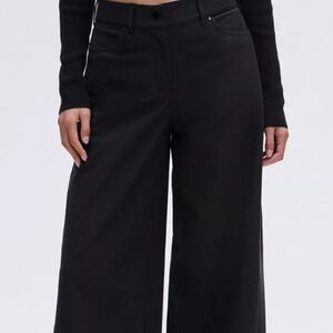 Black Trousers Straight Leg Pants